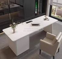 Meja Kerja Kantor Minimalis Modern Warna Putih