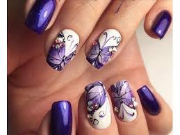 Black And Purple Butterfly Nails Lilav Manikyur S Peperudi Butterfly Nail Designs Butterfly Nail Art Purple Nail Art
