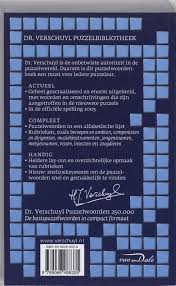 Bol Com Dr Verschuyl 250000 Puzzelwoorden Verschuyl 9789066488335 Boeken