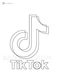 Tik tok app icon black and white rgb illustration twinkl. Tiktok Coloring Pages New Free Coloring Pages Raskrasil Com