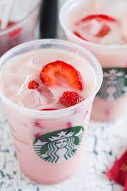 Bebida Caseira Rosa Starbucks