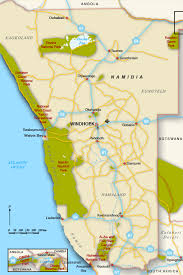 It shares its land borders with four african countries. Map Of Namibia Namibia Map