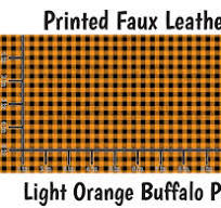 Light Orange Buffalo Plaid Faux Leather Sheet/printed Faux ...