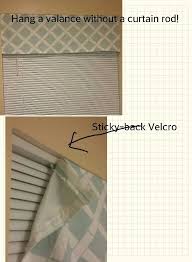 Hang A Valance Without A Curtain Rod Use Adhesive Velcro And Attach To Top Of Blinds What An Improve Diy Window Treatments Curtains Vertical Blinds Curtains