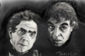 Portraits of Bela Lugosi and Peter Cushing I did.