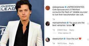 Lili reinhart instagram cole sprouse. 16 Cole Sprouse Instagram Captions That Are Peak Cole Sprouse