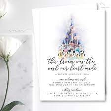 Modern Baby Disney Baby Shower Invitation Disney Castle Baby Shower Invitation Minimalist Dis Disney Baby Shower Castle Baby Shower Disney Baby Shower Themes