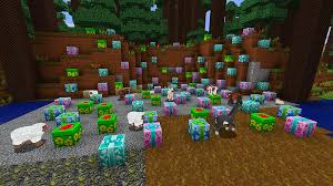 Click the game mode button until survival is visible. Realmcraft Spring Event Gift Boxes In Survival Mode Minecraft Stylegame Hd Wallpaper Peakpx