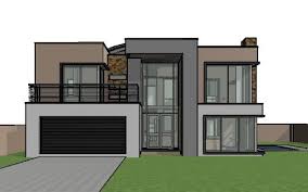 Modern Contemporary House Plan Ground Floor Double Garage Kitchen Scullery Modern Contemporary House Plans 2 Storey House Design Double Storey House Plans