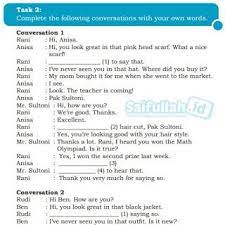 Pembahasan Soal Bahasa Inggris Kelas 10 Chapter 2 Task 2 Halaman 28 Inggris Bahasa Inggris Syal