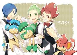 Black And White Gym Leaders Pokemon Black White Cress Cilan And Chili Pokemonbw Cress Cilan Chili Pokemon Anime Pokemon Characters