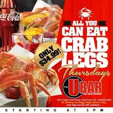 The gulf shores steamer serves the best steamed seafood in the area. The U Bar All You Can Eat Crab Legs For Only 34 99