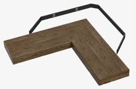 Each piece is its own creation with rustic character. Red Oak Hand Scraped Corner Floating Shelf With Espresso Hd Png Download Kindpng