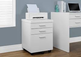 Available in a brown or white finish, this is a very traditional style cabinet with straight lines and chromed handles. I 7048 White Hollow Core 3 Drawer File Cabinet On Castors By Monarch Specialties Inc