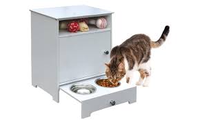 This dog food storage cabinet is not only great for storing pet supplies but also makes a great addition to your home image via alfredo verdejo rodríguez this toilet water bowl is the perfect way for cats and dogs to flush away their thirst. Wooden Pet Food Storage Cabinet Groupon Goods