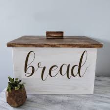 Ready To Ship Rustic Breadbox Wood Farmhouse Bread Storage Etsy Bread Storage Wooden Bread Box Bread Boxes