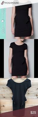 Zara Trafaluc Black Peplum Dress Size Medium Black Peplum Dress Black Peplum Clothes Design