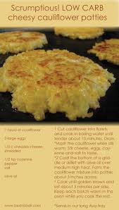 Cheesy Cauliflower Patties Low Carb Eating Recipes Low Carb Recipes