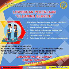 Damarindo mandiri security kota kediri kota madiun palembang pluit junctionpasar pagi mangga dua jasa tenaga kontrak outsourcing serang cilegon. Lowongan Kerja Sebagai Cleaning Service April 2021