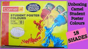 Free shipping cash on delivery best offers. Unboxing Camel Student Poster Colours 18 Shades Youtube