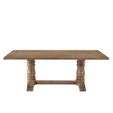 Acme Furniture Leventis Weathered Oak Dining Table 74655 The Home Depot In 2020 Double Pedestal Dining Table Rectangle Dining Table Pedestal Dining Table