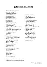 Juego recreativo para niños de primaria. Juegos Recreativos I