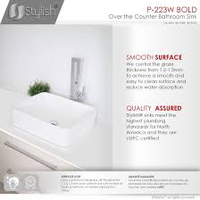 stylish rectangular bathroom over the