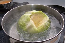 The 'how to boil a cabbage' ritual is impossible without a pot of boiling water. Boiling Cabbage Dinner Cakes Flickr