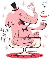 Can a pink elephant dance like a yellow duck? Bonanza Find Everything But The Ordinary Retro Illustration Vintage Illustration Elephant