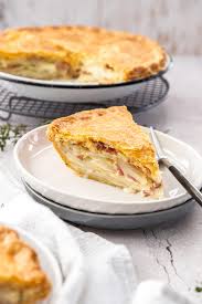 Rub vegetable oil on each potato and bake on a baking sheet for 1 hour. Potato And Bacon Tart Flaky Buttery Creamy Sugar Salt Magic