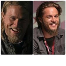 Charlie Hunnam(SOA) & Travis Fimmel (vikings) could be brothers!