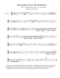 Download Somewhere Over The Rainbow Original Key Alto Sax Sheet Music By Judy Garland Sheet Music Alto Sax Sheet Music Saxophone Sheet Music Sheet Music