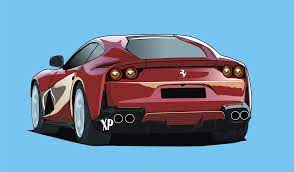 Supercar In Cartoon Sytle Cars Cartoon Vector Ferrari In 2021 Cartoon Styles Super Cars Cartoon