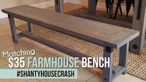 New walnut wood dining table bench from www urbanminingcosf com 11 bar height table plans homemade kitchen tables diy kitchen Industrial Farmhouse Bench Shantyhousecrash Youtube