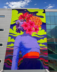 Highpoint 2222 Mural, approx. 30ft x 60ft Hey y'all! Here's the mural I  finished a little while ago! Thank you to @metgal.art for the commission!  Fun fact, This design and project was