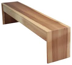 Redwood slab with bloodwood bow ties. Minimalist Bench Coffee Table In Suntanned Poplar Modern Upholstered Benches By Monkwood Studio Houzz