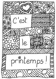 Coloriage C Est Le Printemps Crapouilleries Coloriage Printemps Maternelle Coloriage Coloriage Printemps