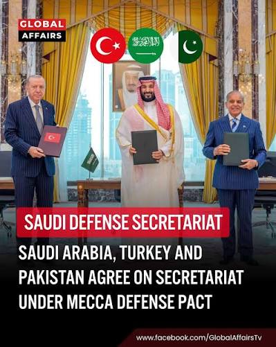 Saudi Arabia, Turkey and Pakistan have agreed to establish a secretariat in Saudi  Arabia under their Mecca joint defence agreement, according to Saudi  Arabias Foreign Ministry. The secretariat will initially be headed