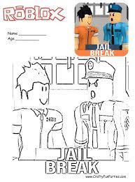 Get the new code and redeem free cash to purchase better gear. Roblox Jail Break Coloring Page Roblox Best Part Of Me Coloring Pages