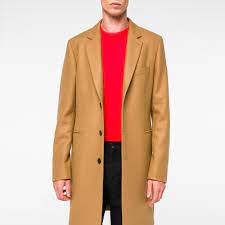 Don a smart attire in men's overcoats. Paul Smith Men S Camel Wool Cashmere Overcoat In Blue For Men Lyst