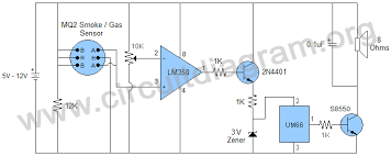 Gasoline vapors (from automotive gasoline), propane gas, or natural gas will not set off smoke detectors. Easy To Build Smoke Detector Alarm Circuit This Sensor Circuit Can Also Be Used To Detect Several Other Inflammable G Smoke Detector Detector Circuit Diagram