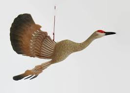 Bird In Hand Marketplace Hand Carved Wood Mobile Sandhill Crane Bird Fan Carving Flying Bird Cabin Decor Folk Craft Woodwork Anniversar Diy Woodworking Hand Carved Wood Bird Carving