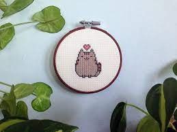Mime costume cross stitch patterns. Pusheen Love Cross Stitch Projects Ideas Cross Stitch For Kids Cross Stitch