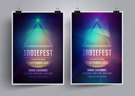 Set Of Mockup Poster Templates Or Flyers For An Indie Rock Concert Invitation To The Music Festival Night Party Music Flyer Festival Flyer Adventure Time Music