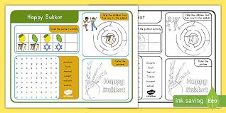 This list is for more advanced students. Happy Sukkot Activity Mat Teacher Made