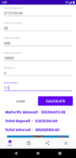 This calculator can be used to figure out your ppf maturity amount based on the ppf investment you make each year. Download Ppf Calculator Ppf Account Financial Calculator Free For Android Ppf Calculator Ppf Account Financial Calculator Apk Download Steprimo Com