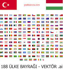 188 ulke bayragi yuksek cozunurluklu vektor ikonlar grafik tasarim cizimler