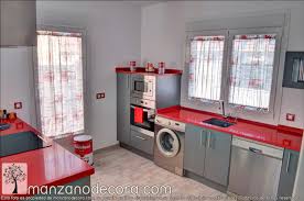 Cortina visillo confeccionado con ojales para su facil manejo, translucido pasa la luz pero no se transparenta. Cortinas Cocina El Gusanillo Perfecto Para La Cocina Blog Manzanodecora Cortinas Manzanodecora