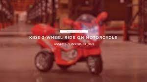 Assembly Kids 3 Wheel Ride On Motorcycle Sky1785 Sky1819 Sky4769 Sky4770 Sky4771 Youtube