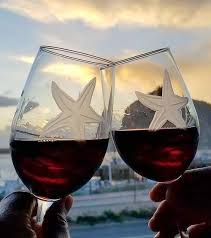 #4 dog face (face changing) wine glass idea. Coastal Nautical Glassware Etched Drinking Glasses Wine Cocktail Glasses Coastal Decor Ideas Interior Design Diy Shopping